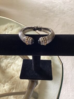 2 Tone Hinged Cuff Bracelet